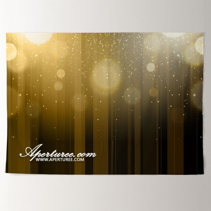 Aperturee - Gold Lights Bokeh Theme Happy New Year Backdrop