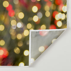 Aperturee - Gold Red Light Bokeh Spot Green Christmas Backdrop