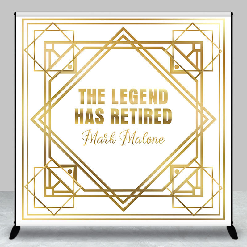 Aperturee - Gold The Legend Has Retired Personalized Backdrop