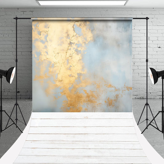 Aperturee - Gold Wall And White Wood Grain Floor Sweep Backdrop