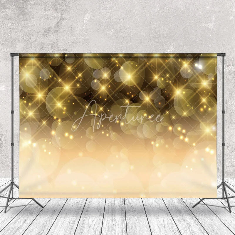 Aperturee - Golden Dots Gorgeous Bokeh Photography Backdrop