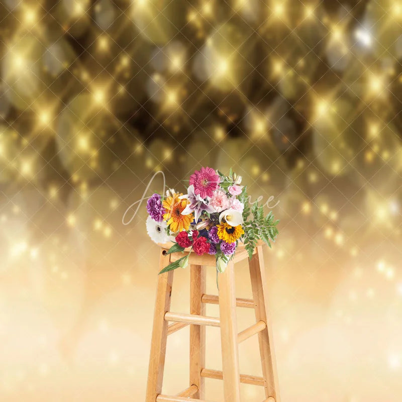 Aperturee - Golden Dots Gorgeous Bokeh Photography Backdrop