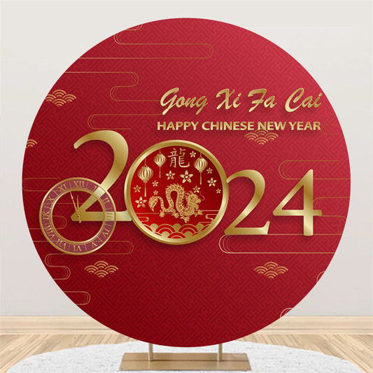 Aperturee - Gong Xi Fa Cai 2024 Round Chinese New Year Backdrop