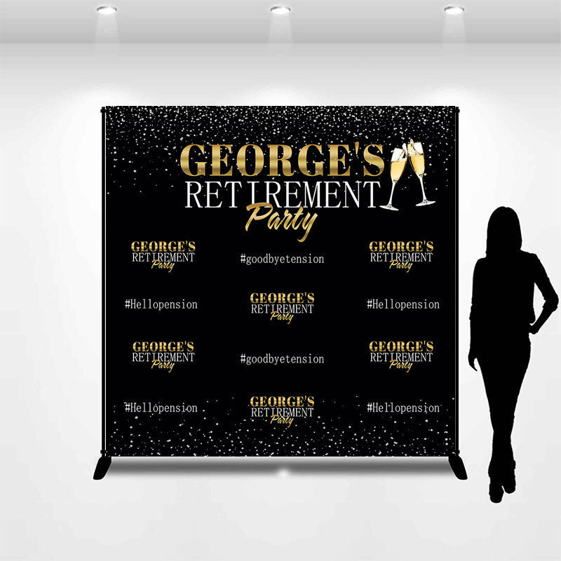 Aperturee - Goodbye Tension Step Repeat Custom Retirement Backdrop