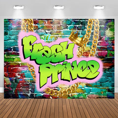 Aperturee - Graffiti Brick The Fresh Prince Baby Shower Backdrop