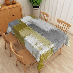Aperturee - Grass Green Grey Distressed Rectangle Tablecloth
