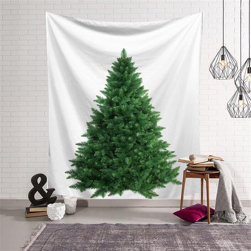 Aperturee - Green 3D Printed Christmas Tree Art Decor Wall Tapestry