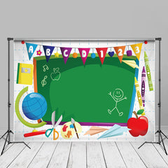 Aperturee - Green Blackboard Back To School Backdrop For Photo