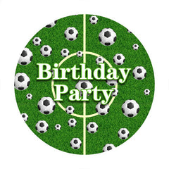 Aperturee - Green Glass And Soccer Round Birthday Backdrop