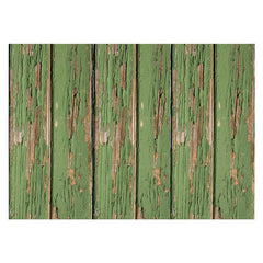 Aperturee - Green Worn Wood Plank Fence Photography Floor Mat