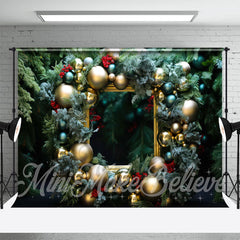 Aperturee - Greenery Balloon Picture Frame Christmas Backdrop