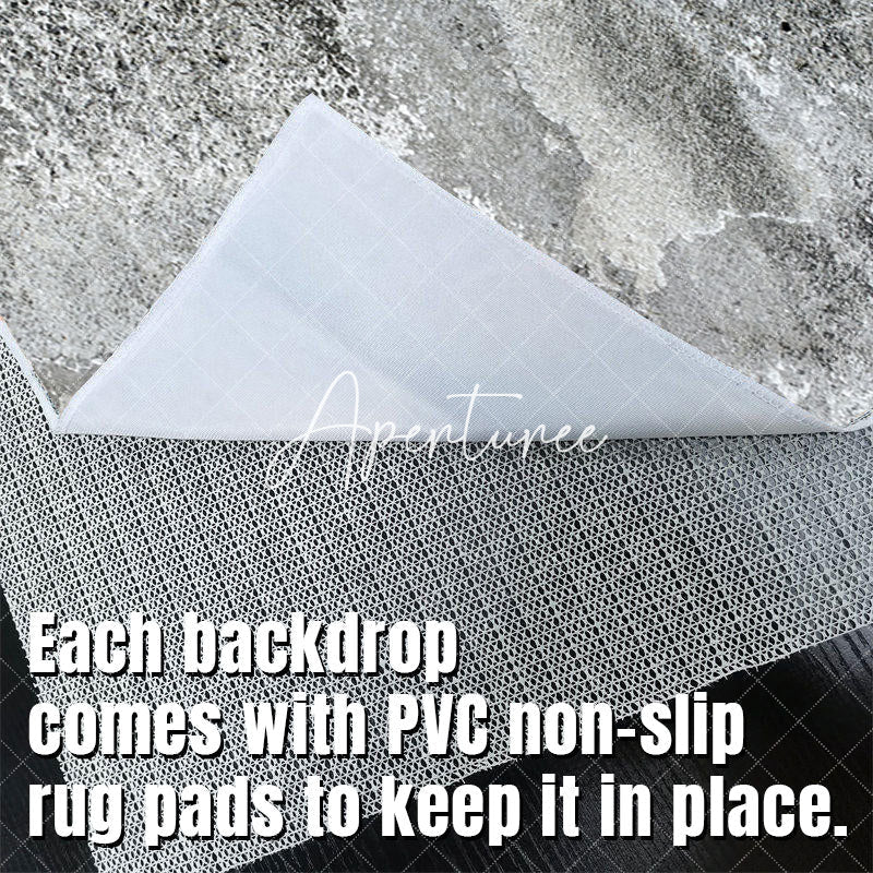 Aperturee - Grey Shabby Cement Wall Abstract Textured Floor Mat