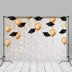 Aperturee - Hat Balloon Lights Brick Grad Backdrop For Photo