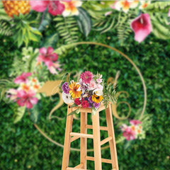 Aperturee - Hawaii Floral Green Leaves 2026 Backdrop For Photo