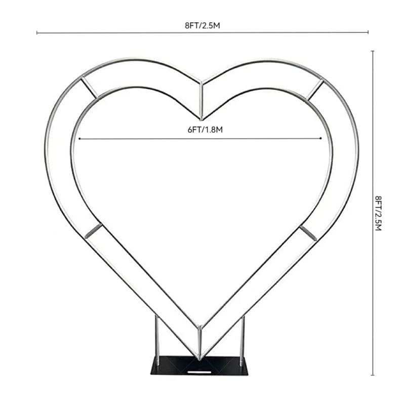 Aperturee - Heart Shape 8ft Double Layer Arch Stand