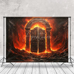 Aperturee - Hell Burning Door Portrait Photography Backdrop