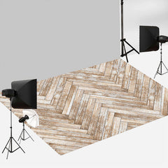 Aperturee - Herringbone Bleached Oak Seamless Texture Floor Mat