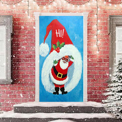 Aperturee - Hi Christmas Big Hat Santa Claus Blue Door Cover