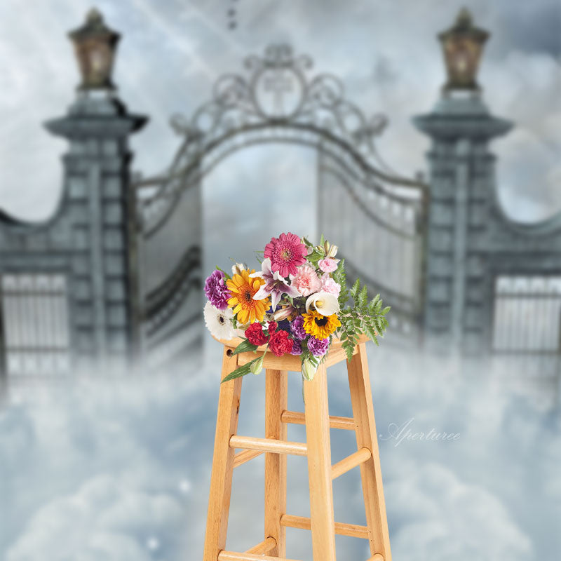 Aperturee - Holy Heaven Gate Dove White Cloud Funeral Backdrop