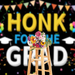 Aperturee - Honk For The Grad Balloon Ribbon Photo Backdrop