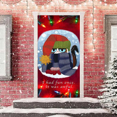 Aperturee - I Had Fun Once It Was Awful Red Christmas Door Cover