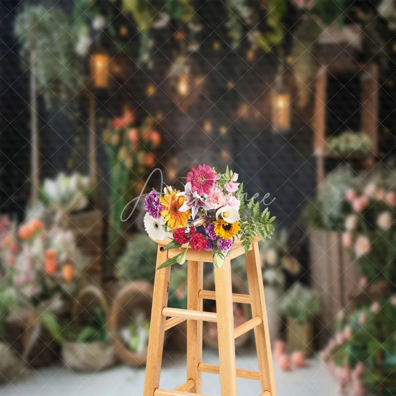 Aperturee - Indoor Flowers And Easter Eggs Photography Backdrop