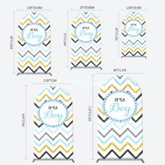 Aperturee - Its A Boy Baby Shower Gender Reveal Arch Backdrop