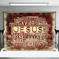 Aperturee - Jesus Christ Religious Word Photo Christmas Backdrop