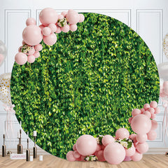 Aperturee - Leaves Circle Happy Birthday Backdrop For Party
