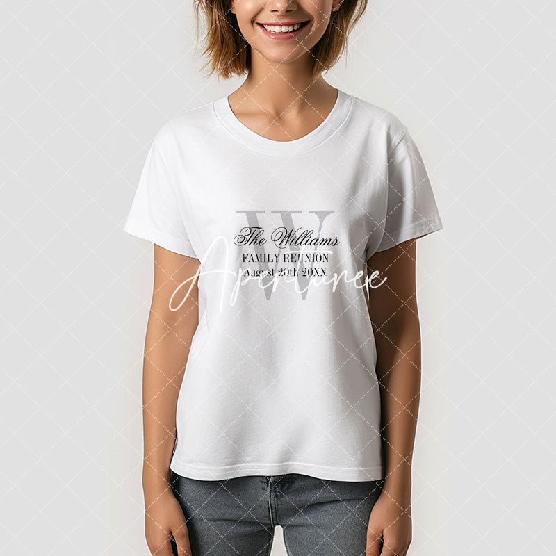Aperturee - Letter Custom Family Reunion T-shirt for Gathering