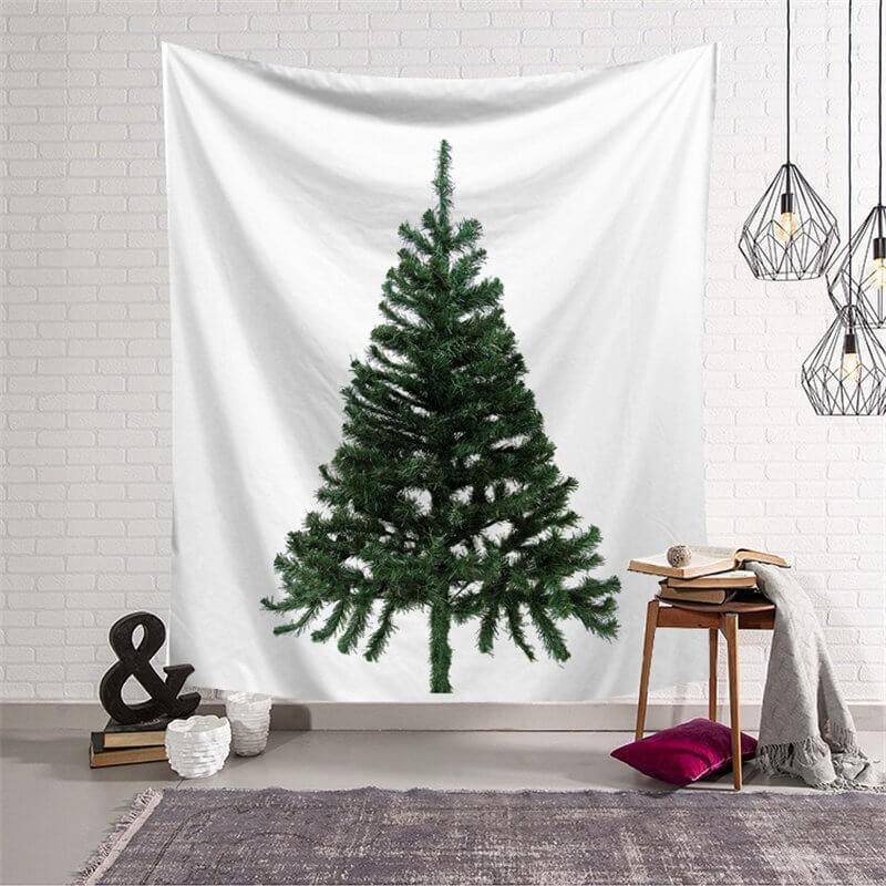 Aperturee - Lifelike Christmas Tree Room Decoration Wall Tapestry