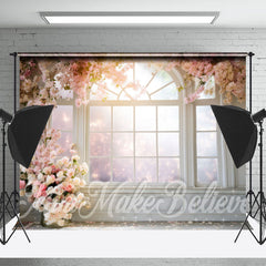 Aperturee - Light Color Floral Sunny Door And Window Backdrop