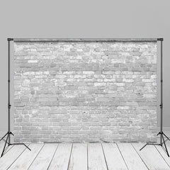 Aperturee - Light Grey Brick Wall Backdrop For Photo Studio