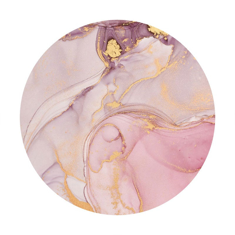 Aperturee - Light Pink And Purple Round Abstract Birthday Backdrop