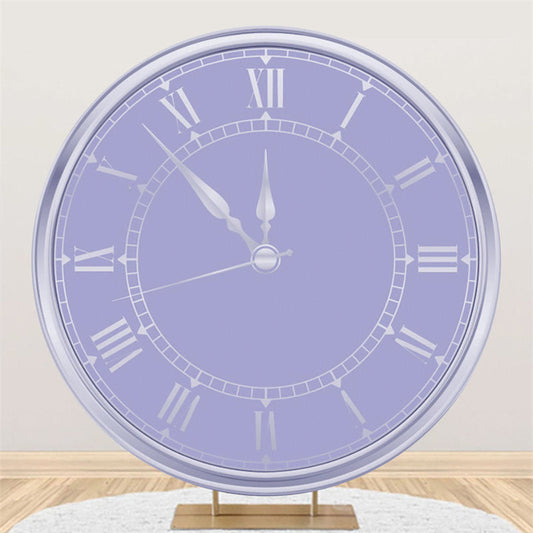 Aperturee - Light Purple Clock Backdrop For Happy Birthday Banner