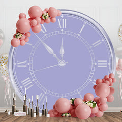 Aperturee - Light Purple Clock Backdrop For Happy Birthday Banner