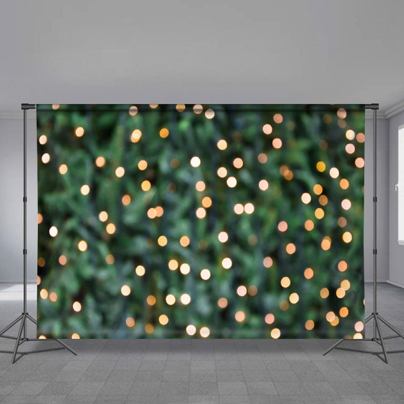 Aperturee - Light Spots In Green Grass Winter Xmas Backdrop