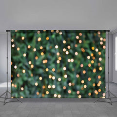 Aperturee - Light Spots In Green Grass Winter Xmas Backdrop