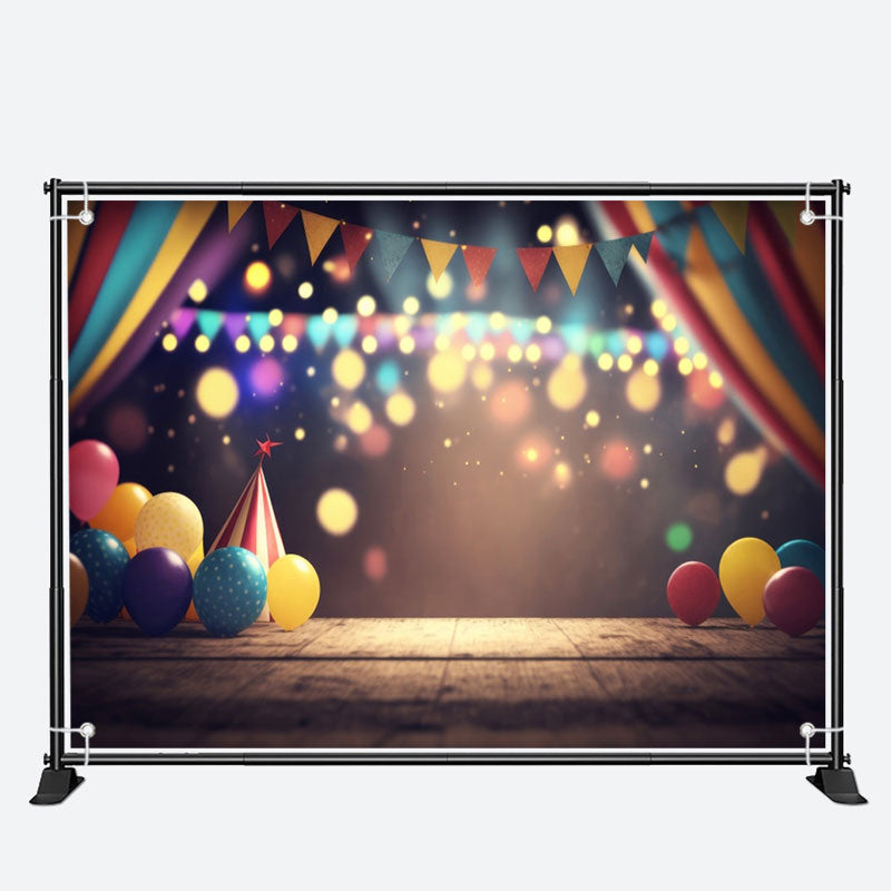 Aperturee - Little Balloons Light Bokeh 1st Birthday Backdrop