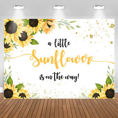 Aperturee - Little Sunflower Is On The Way Baby Shower Backdrop