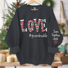 Aperturee - Love Grandmalife Kids Custom Christmas Sweatshirt