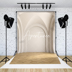 Aperturee - Luxury White Building Retro Wall Backdrop For Photo