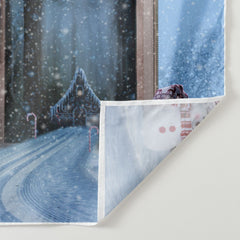 Aperturee - Magic Book Road To Cabin Snowman Winter Backdrop