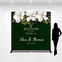 Aperturee - Magnolia Green Elegant Custom Wedding Backdrop