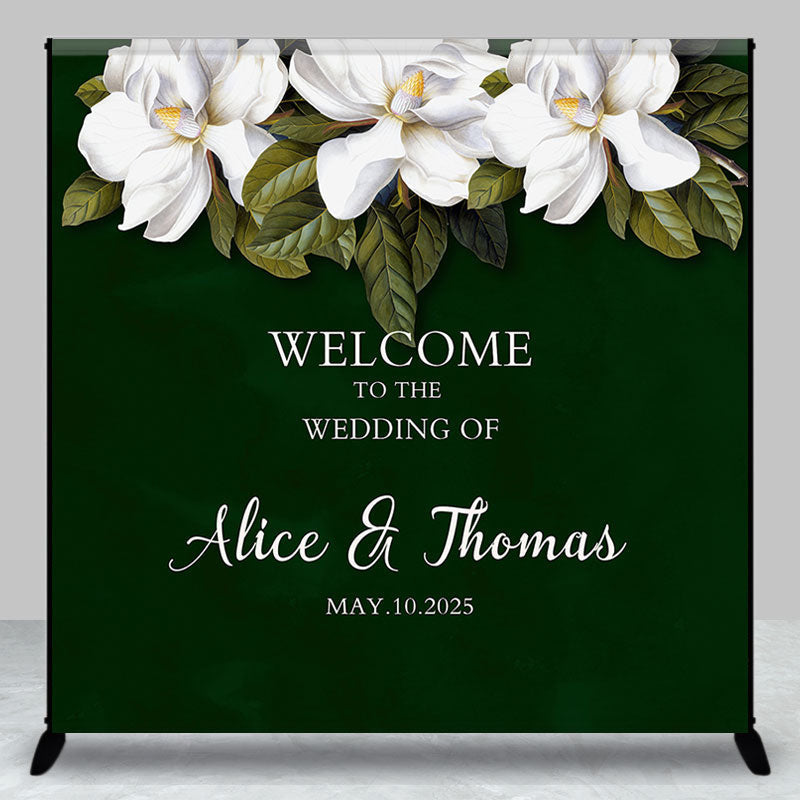 Aperturee - Magnolia Green Elegant Custom Wedding Backdrop