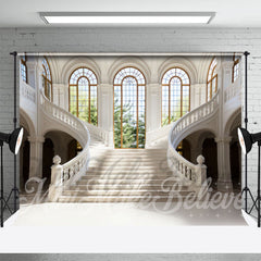 Aperturee - Majestic Staircase Arch Window Architecture Backdrop