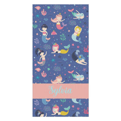 Aperturee - Mermaid Princess Under Sea Custom Name Beach Towel