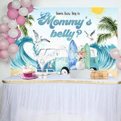 Aperturee - Mommys Belly Beach Summer Gender Reveal Backdrop