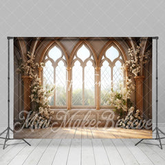 Aperturee - Moslem Window Floral Plants Photography Backdrop