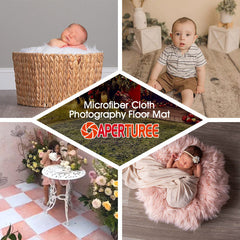 Aperturee - Deep Wooden Texture Baby Photography Rubber Floor Mat